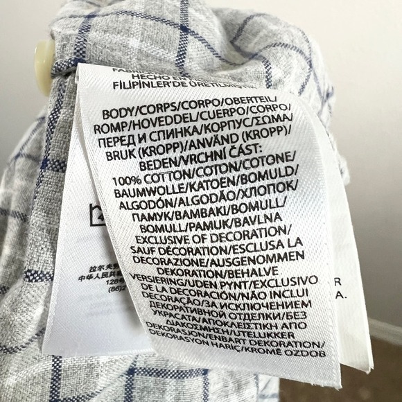 Ralph Lauren Button Down Shirt Men's Size L Gray Plaid Classic Fit Long Sleeve - Picture 6 of 6